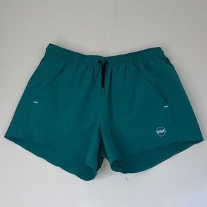 EUC Janji Transit Teal Women's Athletic Shorts Elastic Waist Small